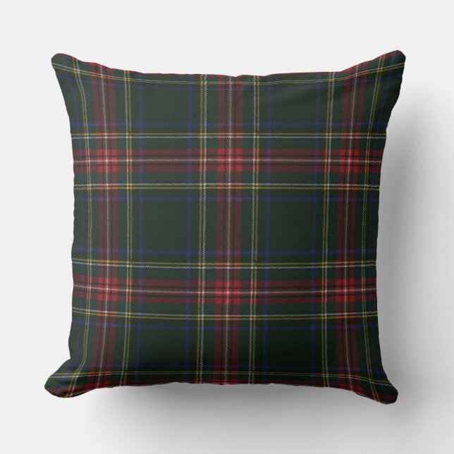 Almofada Stewart Black Modern Original Scottish Tartan (Frente)