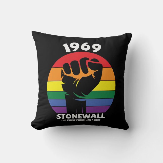 Almofada Stonewall Riot Remembrance Orgulho gay (Frente)