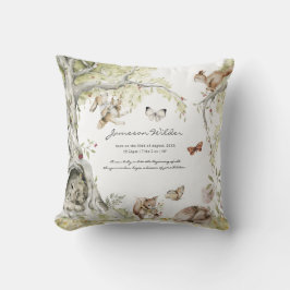 Almofada Storybook | Estatísticas de Nascimento das Florest