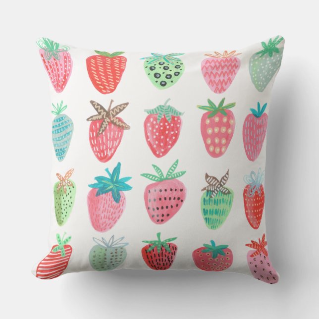 Almofada Strawberry red Pattern Summer (Frente)