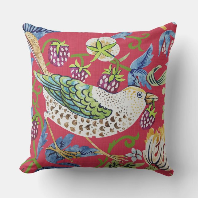 Almofada Strawberry Thief William Morris (Frente)