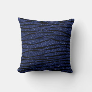 Almofada stripes de zebra azul-marinho
