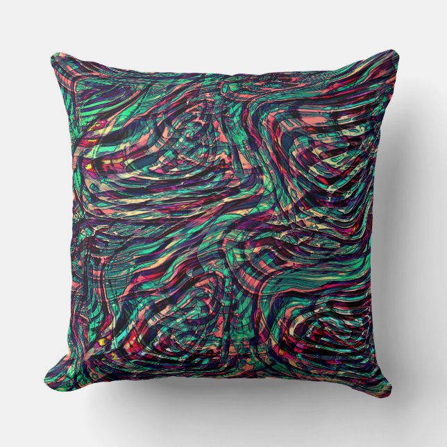 Almofada Stripes ou loops retorcidos que falham ao passar (Frente)