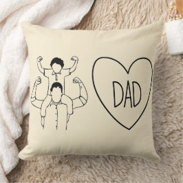 Almofada Strong Dad Shoulder Ride Heart Outline