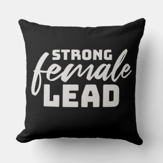 Almofada Strong Female Lead Feminist Empowerment Quote Logo