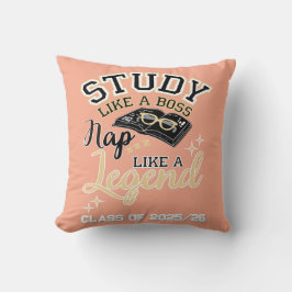 Almofada Study Like a Boss, Nap Like a Legend, College gift