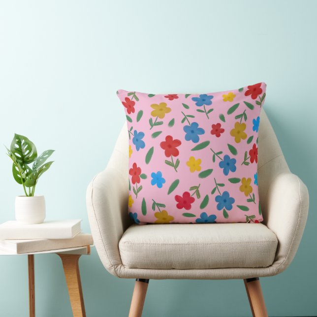 ALMOFADA STYLISH COLORFUL FLOWERS PATTERN (Cadeira)