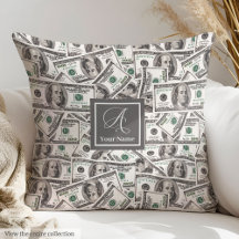 Stylish funny gift monogram dollar pattern print