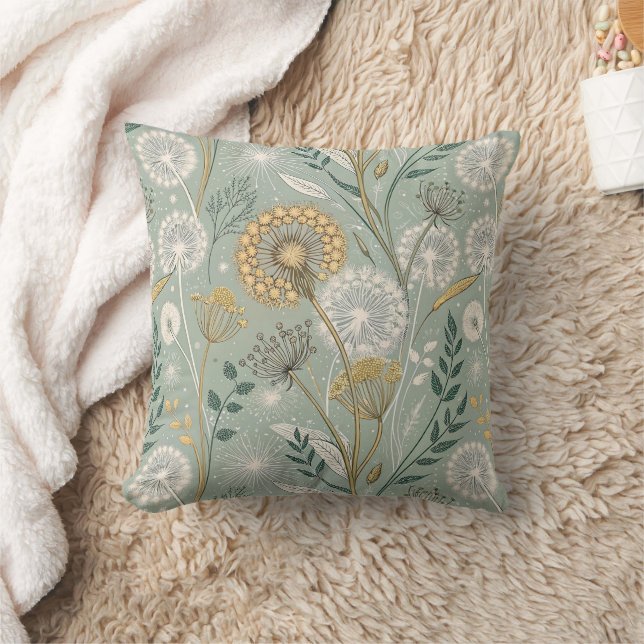 Almofada Stylish Vintage Botanical Dandelion (Cobertor)
