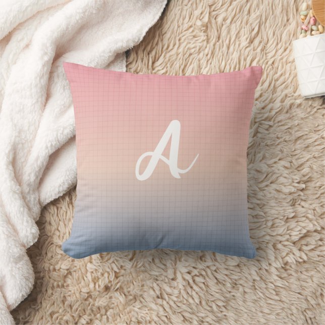 Almofada Sua carta Neon Dawn personalizada (Cobertor)