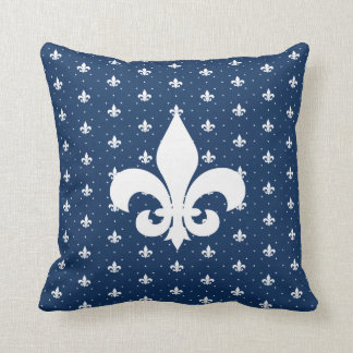 Almofada Sua cor personalizada, padrão Fleur-de-lis