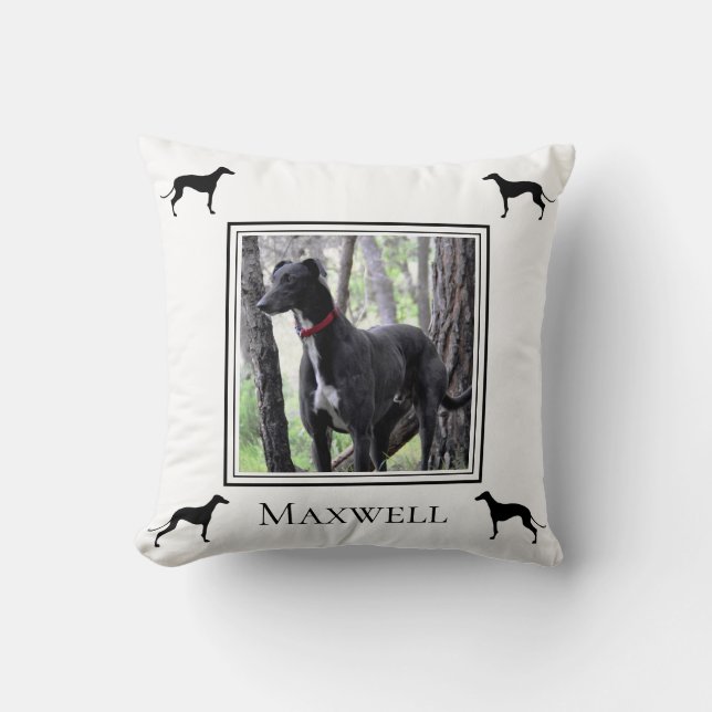 Almofada Sua Foto do Greyhound Personalizada (Frente)