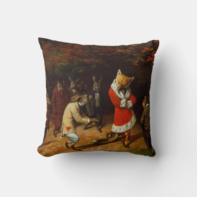 Almofada Sua Majestade Recebe (por William Holbrook Beard) (Frente)