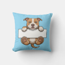 Sua Mensagem Aqui - Cachorro Pit Bull Fofo