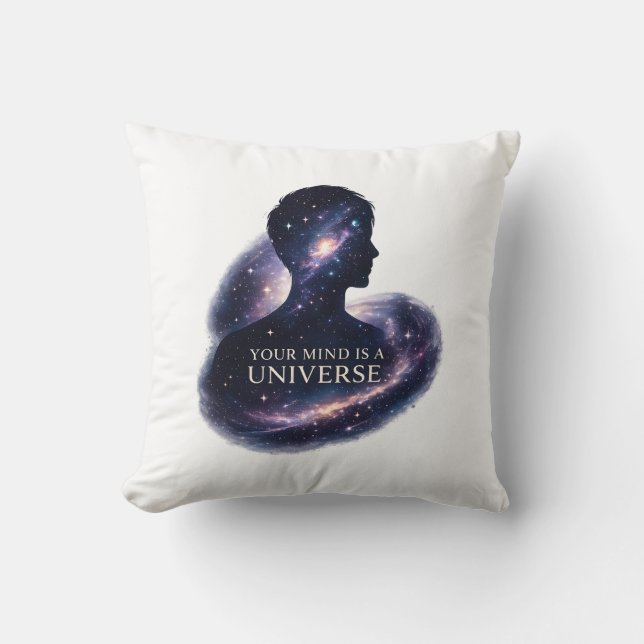 Almofada Sua Mente é um Universo (Frente)