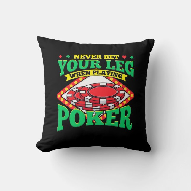 Almofada Sua Perna Ao Jogar Poker (Frente)