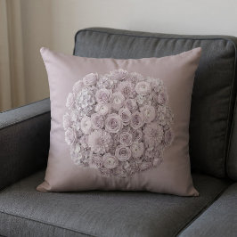 Almofada Suave Lavanda & Floral Cinza Claro