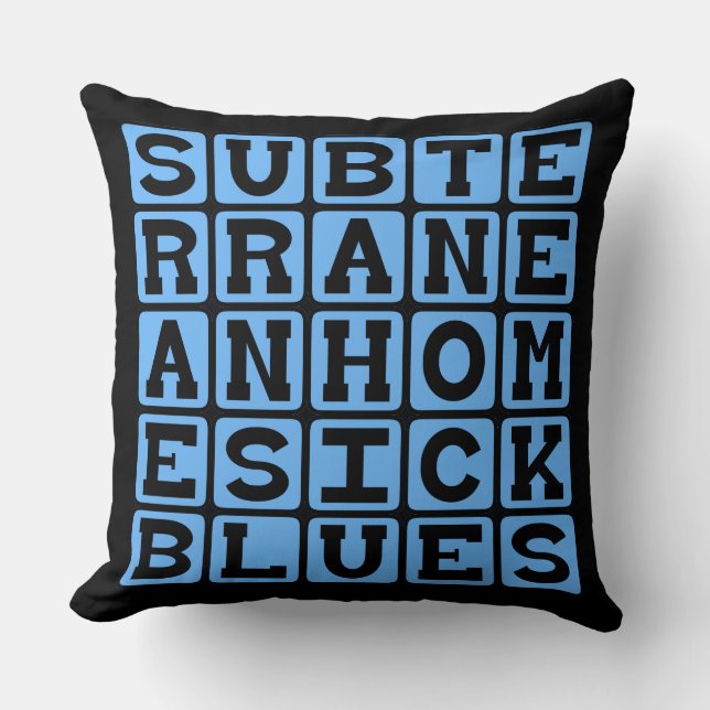 Almofada Subterranean Homesick Blues (Frente)