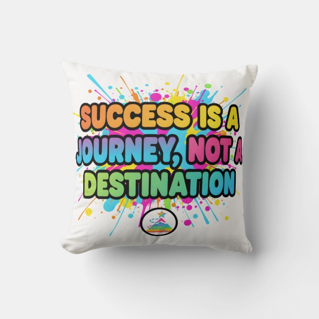 Almofada Success Is a Journey Motivational Quote Design (Frente)