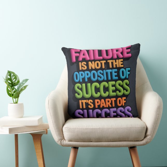 Almofada Success Mindset Motivational Quote Pillow (Cadeira)