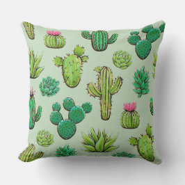 Almofada Suculentas Verdes