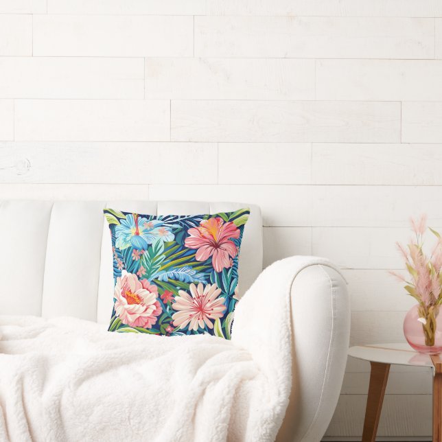 Almofada Summer Flowers Tropical Pretty Floral Pattern (Sofá)