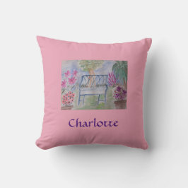 Almofada Summer Garden Bench Personalizado