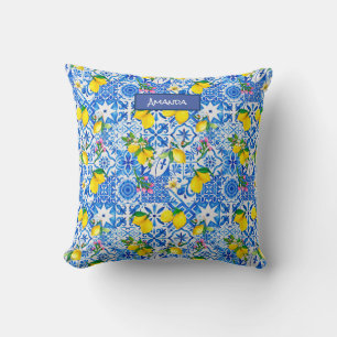 Almofada Summer majolica azul Siciliana