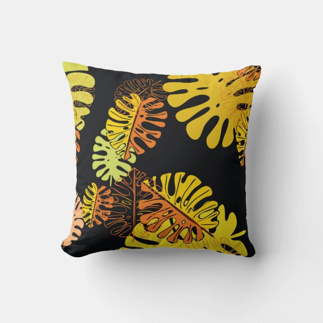 Almofada Summer Tropical Leaves Vintage Design (Frente)