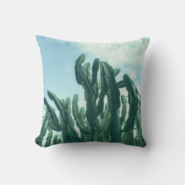 Almofada Summer Vibes Palm Tree Cactus Pale Green (Frente)