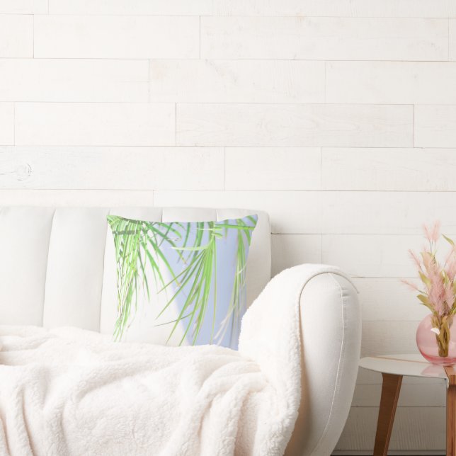 Almofada Summer Vibes Palm Tree deixa pastel verde pálido (Sofá)