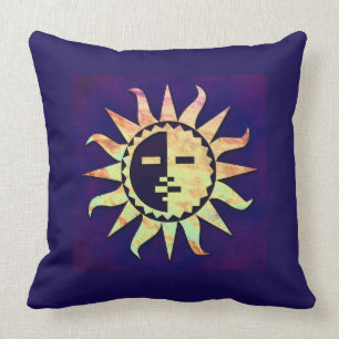 Almofada Sun dourado no roxo