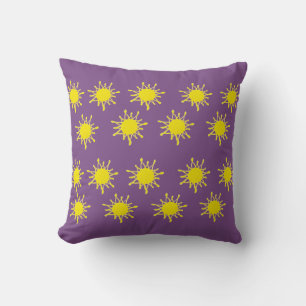 Almofada Sun e coxim roxo do lance
