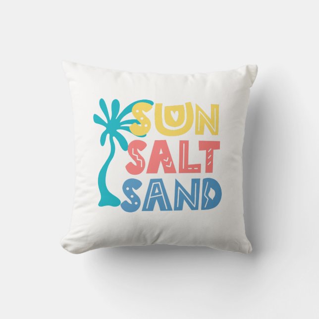 Almofada Sun Salt Sand Summer Vibes (Frente)