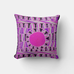 Almofada SUN SOLAR ENERGIA Rosa Púrpura Fuchsia Preta Bran