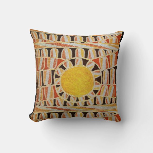 Almofada SUN SOLAR ENERGY Yellow Orange Black White (Frente)