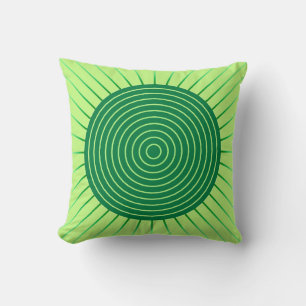 Almofada Sunburst Geométrico Moderno - Emerald Green e Lim