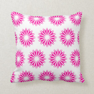 Almofada Sunbursts Modernos Rosa
