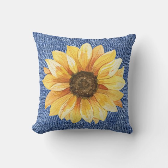 Almofada Sunflower Denim (Frente)