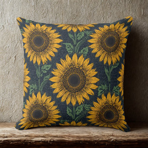 Almofada Sunflower e Cheetah Impressão Pattern
