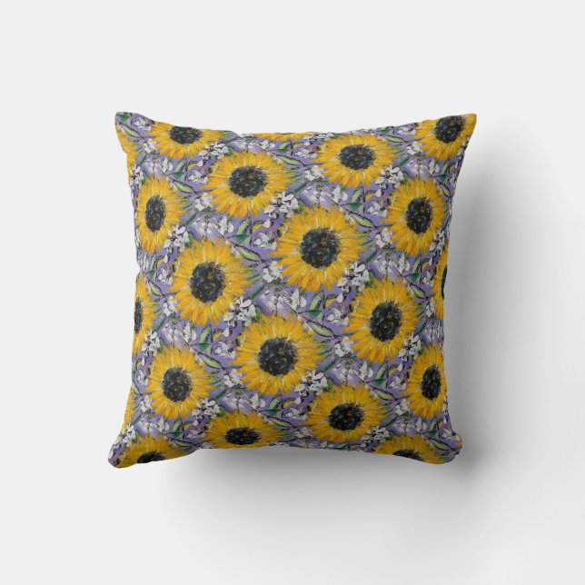 Almofada Sunflower Medley Travesseiro decorativo (Verso)