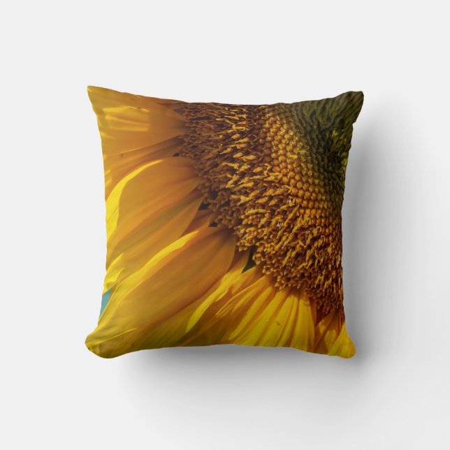 Almofada Sunflower Wall Art - Moderna Design Floral Amarela (Frente)