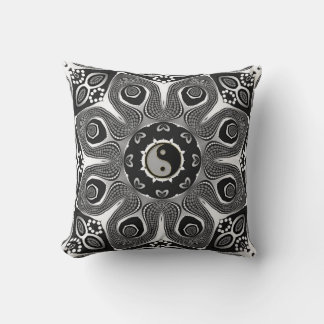 Almofada Sunflower YinYang Modern Tribal Art Cushion