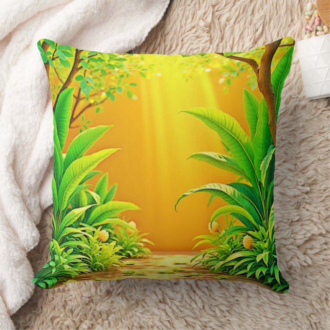 Almofada Sunny Nature Path Art (Cobertor)