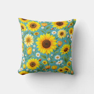 Almofada Sunny Sunflower e Daisy Meadow Standard