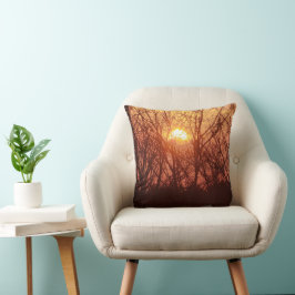 Almofada Sunset Atrás das Árvores