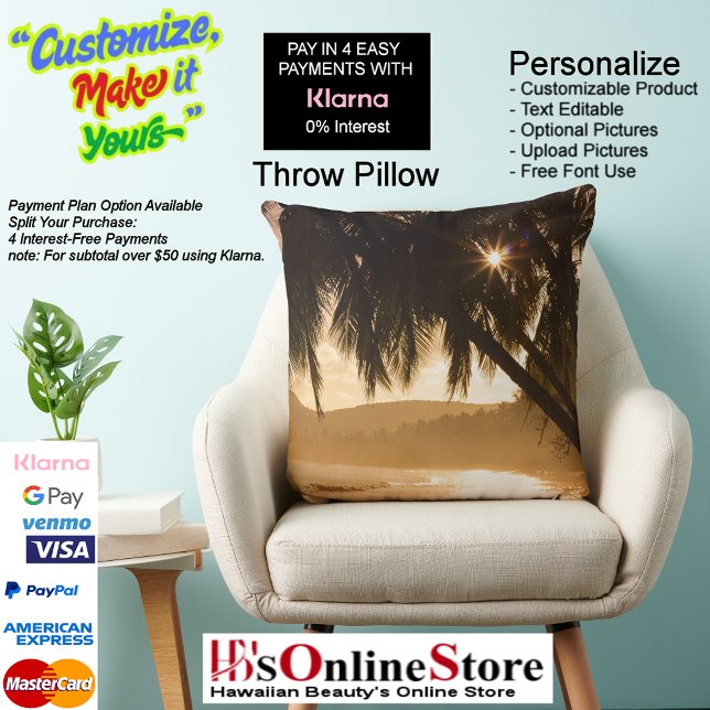 Almofada Sunset Beach Polyester Travesseiro decorativo 11 (Sunset Beach Square Polyester Large Pillow 11.)