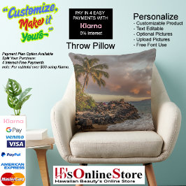 Almofada Sunset Beach Polyester Travesseiro decorativo 12