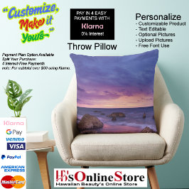 Almofada Sunset Beach Polyester Travesseiro decorativo 13