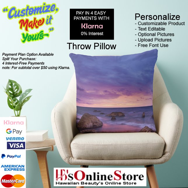 Almofada Sunset Beach Polyester Travesseiro decorativo 13 (Sunset Beach Square Polyester Large Pillow 13.)